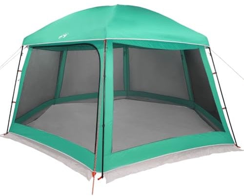 vidaXL Tente Piscine Toit Amovible parois Maille Vert d'eau 512x458 cm, Tente Verte, Tente de Jardin, abri de Jardin, Tente, abri extérieur