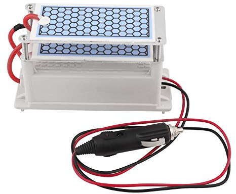 Esterilizador de Aire con Generador de Ozono Portátil para Coche, 12v, 10g/h, Refresca el Aire Viciado, Elimina el Olor para Uso en Automóviles o en Interiores con Limpieza de