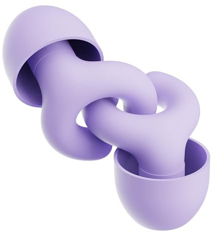 Oziooe Ohrstöpsel zum Schlafen Lila-Ultra-Comfy, C-Shape Ohrstöpsel für Fokus, Konzerte, und Lärm Empfindlichkeit | mit 28dB SNR für verbesserten Gehörschutz