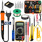 BILIPLE 90W Lötkolben Set, Lötkolben mit Temperatur Einstellbar 180℃-480℃, Lötset Soldering Kit mit Digitalmultimeter, 100g Lötdraht, 5 Lötspitzen, Entlötpumpe, Lötkolbenständer, Pinzette