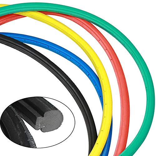 700 x 23c Fahrrad Vollgummireifen Rennrad Reifen Mode Fahrrad Radfahren Tubless Riding Solid Reifen für Rennrad Fixed Gear (Gelb)