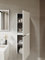 BRIDGE BENO Badezimmer Hochschrank mit verstellbaren Böden, Soft-Close & gerillter Front – 35x110x25cm – Links/Rechts montierbar – Mattweiß