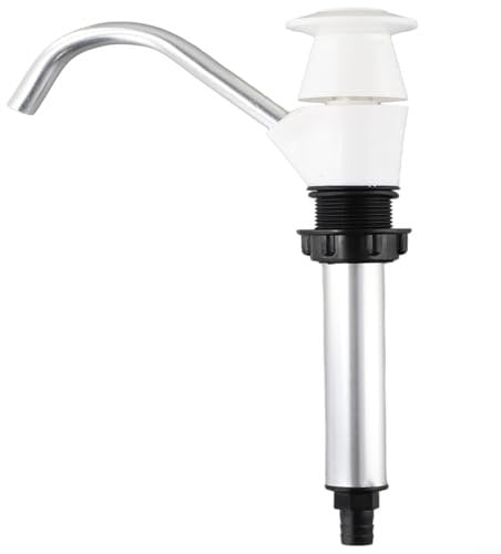 Hand Water Pump, Caravan Sink Water Hand Pump, Tap Camping Trailer Motorhome 275mm Length Self-Priming On-Demand Water Access for Camping Trailer Sink Tap Motorhome Boat(White)