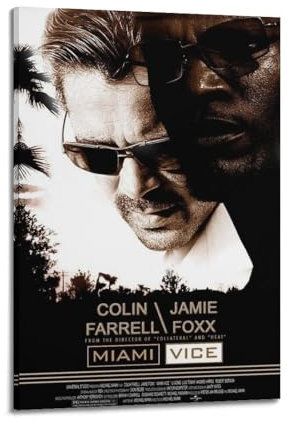 SACPFGUE Miami Vice Filmposter, dekoratives Gemälde, Leinwand, Wandposter und Kunstdruck, moderne Familienschlafzimmer-Dekoration, Poster, 20 x 30 cm