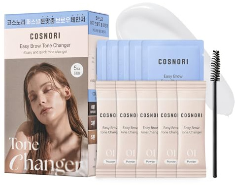 COSNORI Easy Brow Tone Changer – Gentle Lightening Formula for Soft, Natural Look – Brow Bleach Kit, Easy At-Home Application, Quick Results in 2–3 Minutes, 5 Applications