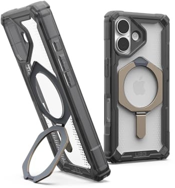 URBAN ARMOR GEAR Plasma XTE Case für Apple iPhone 17 Kickstand Hülle (Wireless Charging/magnetisches Aufladen, Handyhülle aufstellbar, 6 Meter Fallschutz) ash/Titan