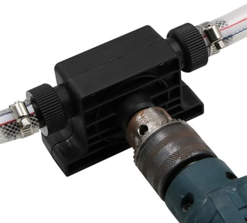 Portable Self-Priming Drill Pump for Water, Oil and Diesel Transfer | No Power Needed Cordless Drill Operated Pump with Easy Setup Hose Connection for Garden,