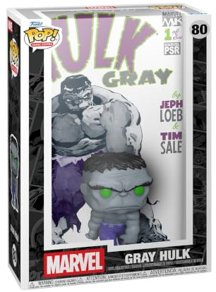 POP Funko Comic Cover: Marvel - Gray Hulk | Offizieller Fanartikel und Merch - Vinyl Sammelfigur als Regal Deko - Geschenkidee zum Geburtstag für Fans und Sammler
