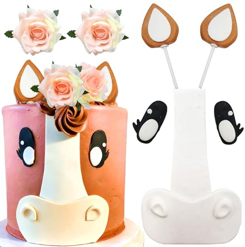 Floral Horse Face Cake Topper for 2 to 7 Inch High Cake Floral Horse Cake | Cowgirl Cake Topper Horse Party Decorations Horse Racing for Western Cowgirl Birthday