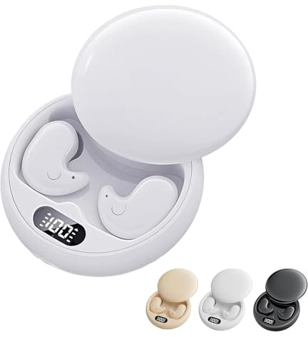 Reiteag 50PCS, Unsichtbaren Earbuds Ohnedruckgefühl, mit LED - Ladecase & Anzeige, Mini-Bluetooth-Kopfhörer, Entwickelt für Ruhige Momente, zum Schlafen und Arbeiten