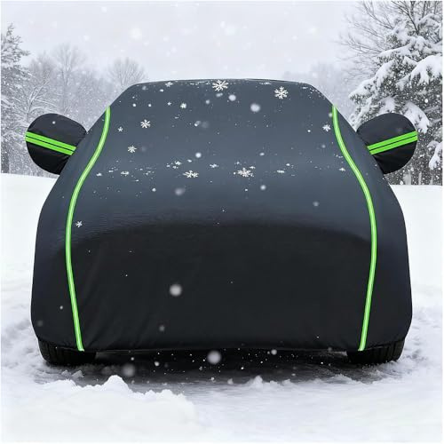 Allwetter-Autoabdeckung wasserfest passend für Citroen C-Elysee 2012-2022 Heavy Duty Full Car Cover Mit Tür Reißverschluss Outdoor Cover Sonne Schnee UV Staub Resistent