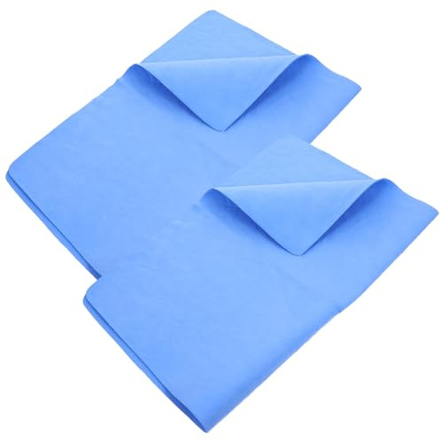 SWOOMEY 2 Stück Packung Haustier Handtücher aus PVA Super Absorbierend und Schnelltrocknendes Badetuch für Hunde und Katzen Blau für Fellpflege