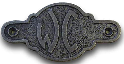 Bowley & Jackson Plaque de porte WC en métal coulé
