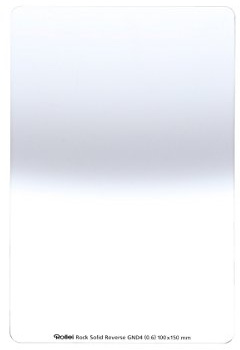 Rollei Rock Solid Reverse GND 4 Foto Filter - robuster Grauverlaufsfilter (100x150 mm) mit umgekehrtem Verlauf aus Gorilla Glas mit Unbreakable Coating - Reverse GND 4 (2 Stops / 0,6) 100 mm System