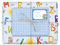 4x Geschenkpapier Einschulung für Jungen/Kinder (doppelseitig, blau) + 4 Aufkleber/Schulheft-Etiketten (Schulanfang, Schule, Schulkind) | (Einzelbögen 42x59cm, DIN A2)