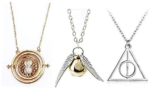 TANSHOP Halskette for Women - Cosplay Anhänger Halsketten und Roating Time Turner Halskette mit weißen San for Cosplay-Fans