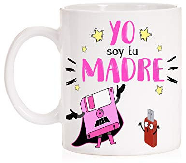 FUNNY CUP Taza Yo Soy tu Madre. Taza Divertida para Madre Frikis de Star Wars. Regalo día de la Madre