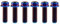 Yaruijia Titan-Bolzen M8 x 15 20 25 30 35 40 45 50 55 60 65 mm kleine Flansch-Sechskantschrauben für Motorrad-Teile Pich 1,25 mm 6 Stück (M8 x 25 mm, gebranntes Blau)