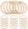 50pcs DIY Craft Wooden Rings, 7.5CM Decorative Wood Chips, Hollowed-Out Round Wooden Pieces for Christmas Tree, Wall Hanging, Party Decoration, and Creative Handcrafts