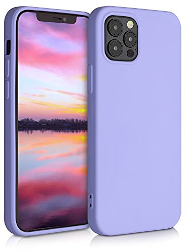 kwmobile Case Compatible with Apple iPhone 12 / iPhone 12 Pro Case - Slim Protective TPU Silicone Phone Cover - Light Lavender