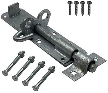 EAI Brenton Padbolt, Lockable Sliding Gate Bolt | Heavy Duty 150mm / 6 Inch Galvanised Door & Gate Bolt - Pack of 1
