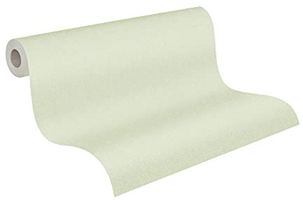 Architects Paper Uni Floral|Impression Vliestapete 10,05 m x 0,53 m grün weiß Made in Germany 377033 37703-3