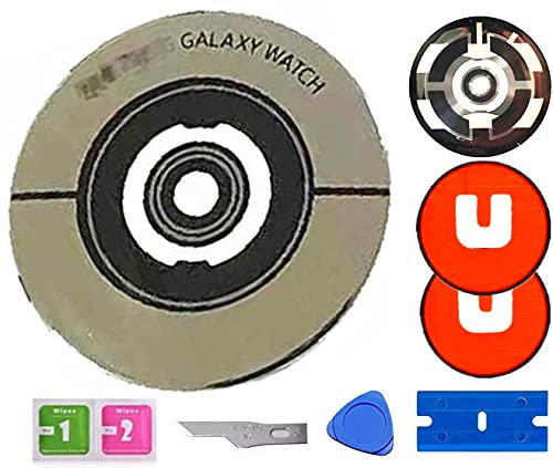 Glasabdeckung für Samsung Galaxy Watch Active 2 (40 mm/44 mm), Galaxy Watch 3 (41 mm/45 mm) + 2 Klebeband + Werkzeug
