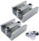 60mm x 50mm Glass Shower Door Bottom Guide (2Pcs) for Frameless Sliding Shower Door