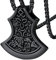 FaithHeart Viking Axe Pendant Protective Jewellery for Boys Black Norse Axes Necklace Stainless Steel Nordic Amulet Gifts for Famliy
