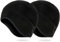 Arcweg Helm Mütze Herren Unterziehmütze Winddicht Wintermütze Fahrrad Mütze Thermo Fleece Radmütze Radsport-mützen Laufmütze Damen Radfahren Laufen Skull Cap (Black Grey+Black Grey, One Size)