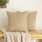 EMEMA Kordsamt Kissenbezug Granulat Dekorative Sofakissen Dekokissen Kissenbezüge Couchkissen Kissenhülle Weich Kissen Bezug Zierkissen für Sofa Couch Wohnzimmer 2er Set 45x45 cm Sandfarbe