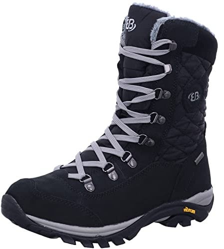 Brütting Damen Fenella Schneestiefel, schwarz/grau, 36 EU