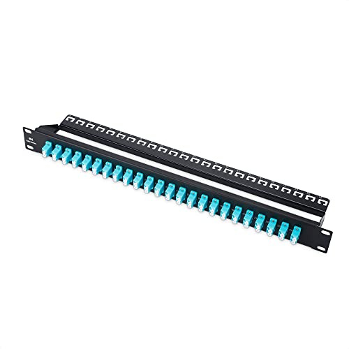 Cable Matters Panneau de brassage en fibre 1U avec 48 connecteurs fibre multimode LC OM3/OM4
