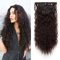 Cybelleza 50cm Clip in Extensions Haarverlängerung Haarteil wie Echthaar 6 Tressen Gewellt Günstig Haarverdichtung Lockig Wavy Curly Haarextension Synthetische Haare für Frauen, Mittel braun