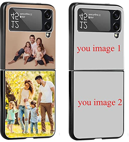 TIANDIMY Personalisierte Schwarz Handyhülle für Samsung Galaxy Z Flip 4 5G, Dünne Matte Hard PC Stylische Hülle Anti-Scratch Schutzhülle Cover für Galaxy Z Flip 4 5G