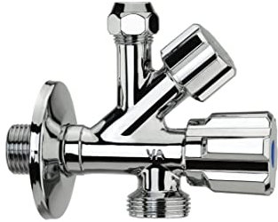 Kiamami Valentina - Rubinetto Combinato Lavatrice | Attacco Sottolavabo | Dado Conico Basso | Made in Italy