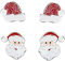 FIVE-D 2 Paar Ohrringe Weihnachten Nikolaus Mütze Weihnachtsbaum 925 Silber (Nikolaus-Hut)