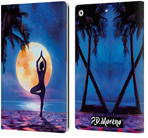 Head Case Designs Licenciado Oficialmente P.D. Moreno Postura De Árbol Siluetas De Yoga Carcasa de Cuero Tipo Libro Compatible con Apple iPad 10.2 2019/2020/2021