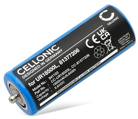 CELLONIC, Battery for Shaver compatible with Braun UR18500Y, Silk-épil 9 980, Series 9 9390cc (3.6V, 1900mAh)
