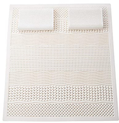 BAABJI 100% Latex Topper 180 x 200 cm - 7-Zone Comfort Mattress Topper Made- Natural Latex Topper,5cm,180 * 200cm
