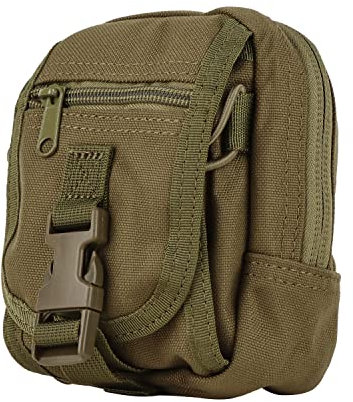 CAT Outdoors Tactical Belt Pouch for Men - EDC MOLLE Tactical Pouch Bag for Admin, Gadget, Utility, Cell Phone - Small Tactical Pouch - Belt/Vest Attachment Pouch (OD Green)