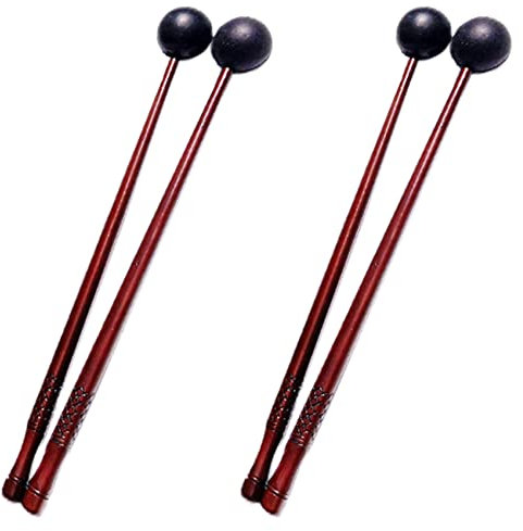 ZIUTPDAX 2 Paar Zungentrommelschlägel Weichgummi Kopf Trommelschlägel Sticks für Log Drums Tongue Drums und Keyboard Percussion