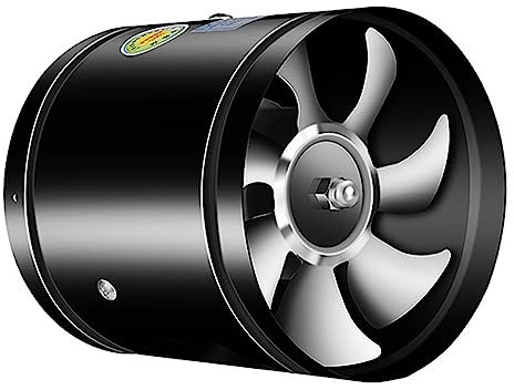 tinysiry Exhaust Fan Ventilation Silent Stable Operation Super Suction Strong Wind Ventilation Home Bathroom Kitchen Garage Air Vent, Powerful Extractor Fan Duct Pipe Black 7inch 1