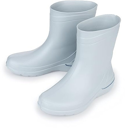 ESTRO Stivali Pioggia Donna Gomma - Stivaletti Pioggia Donna Gomma Galosce Stivali Giardino CR01 (41 EU, Grigio)