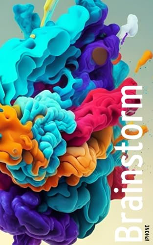 Brainstorm Notebook, iPhone Mockup, Convenient 5” x 8” design, 120 sheets (240 pages)