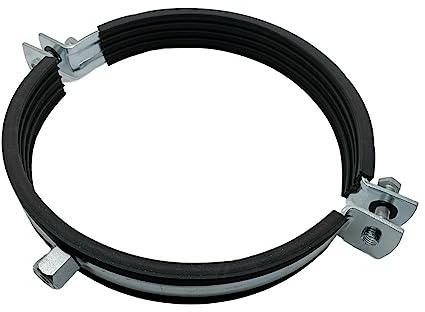 10x 95-103 mm 31/2 Schraubrohrschellen Stahl Verzinkt Rohrschellen Schalldämmeinlagen