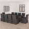 Festnight Rattan sitzgruppe 10 Personen sitzgruppe Garten 10 Personen polyrattan Gartenmöbel Set 10 Personen Gartentisch Wetterfest Garten Sitzgarnitur-Schwarz-11-tlg