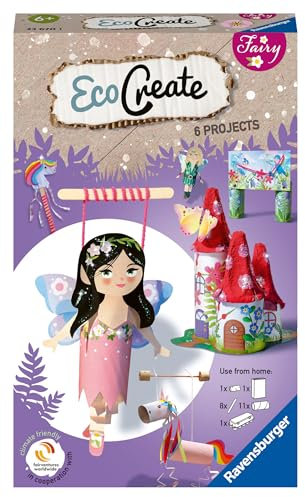 Ravensburger EcoCreate 236720 - Sparkle with The Fairies - DIY Bastelset für Kinder ab 6 Jahren