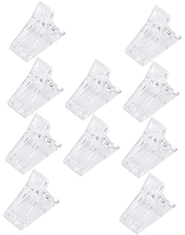 FRCOLOR 10pcs Nail Art Clamps for Manicure Fixation Durable Manicure Shaping Clips for Professional Nail Extensions and Home Use