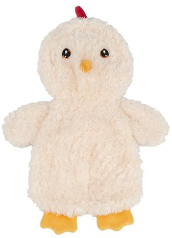 Best Pet Supplies Chicken Crinkle Plush Dog Toys for Interactive Play, Puppy and Senior Indoor Play, Colorful Chicken Toy Shape, Cute and Cuddly - Crinkle Chicken (Cream)